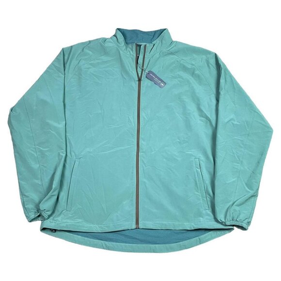 NWT New Peter Millar Crown Sport Green Lightweight Pullover Zip Jacket Adult 2XL - Picture 1 of 7